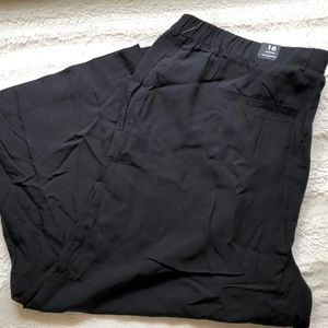 Black, wide-legged, cropped pants. NWT